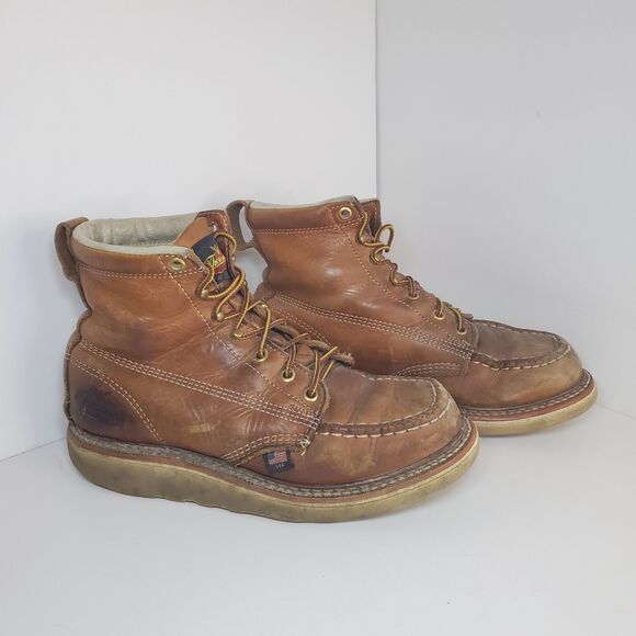 Thorogood American Heritage 6” Moc Toe Work Boots for Mens 6.5 Wm 8 Distressed - Picture 4 of 9